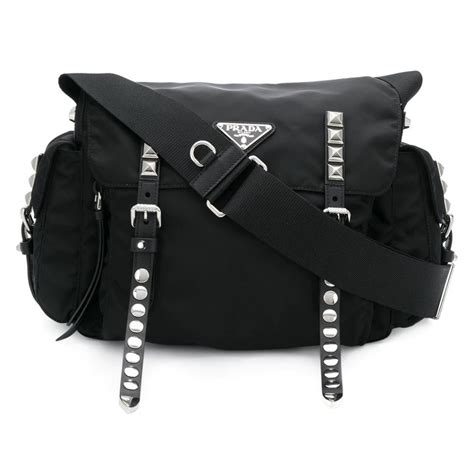 prada nylon shoulder bag black|Prada vintage nylon shoulder bag.